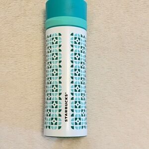 15.2 OZ STARBUCKS COFFEE STAINLESS STEEL TRAVEL TO GO TUMBLER GREEN